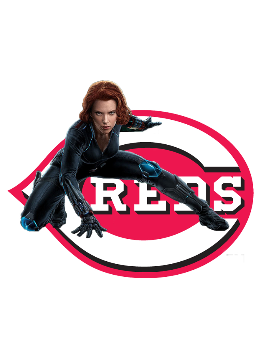 Cincinnati Reds Black Widow Logo vinyl decal